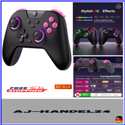 EasySMX X05 Controller PC mit 7 Farbe RGB Licht   Wireless PC Controller mit ...