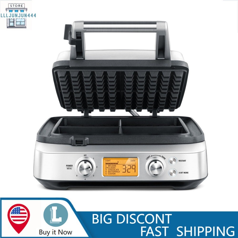 Breville BWM640XL Smart 4Slice Waffle Maker, Silver eBay