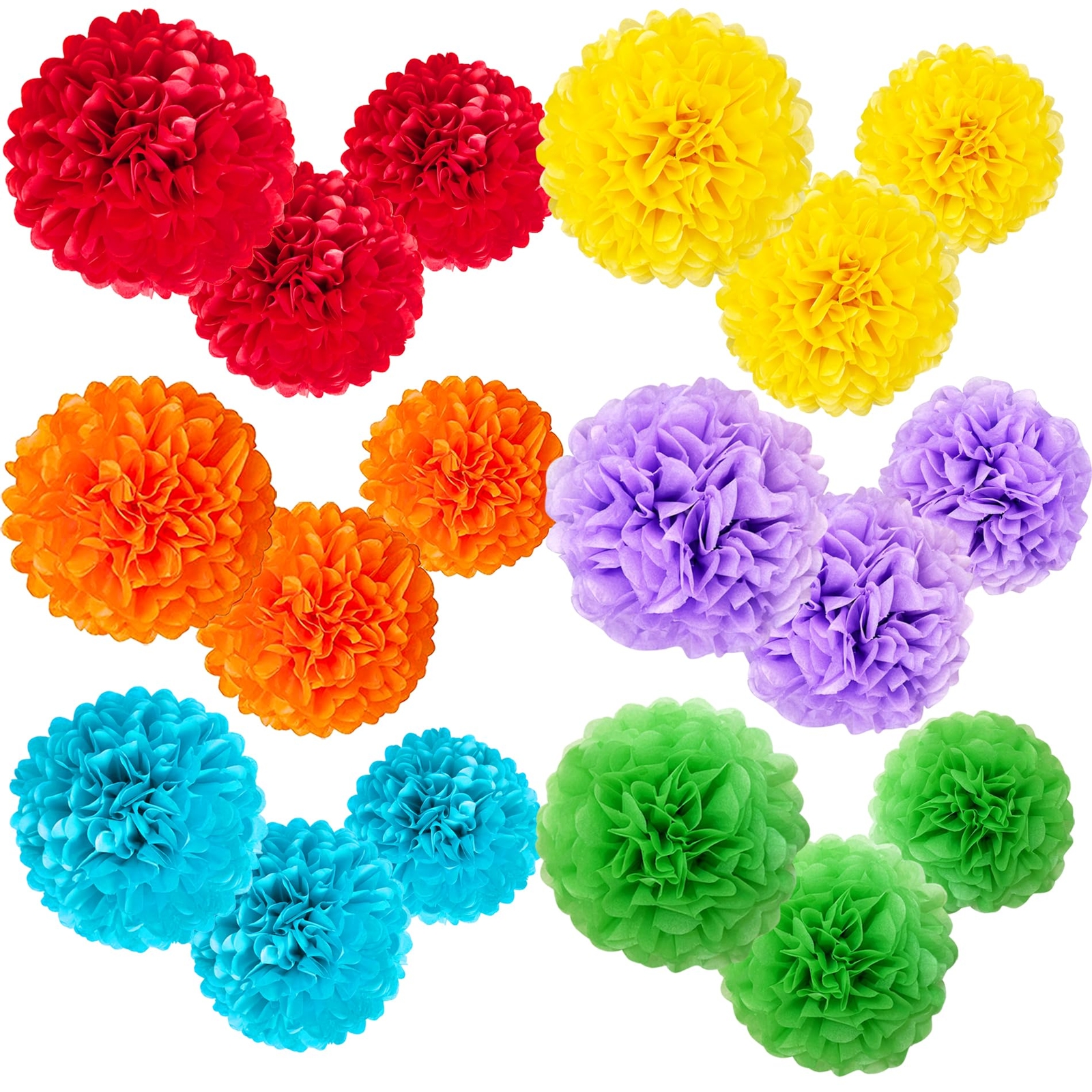 Kuailaihai Party Decorations 18pcs Decorative Tissue Paper Pom Poms of 14in 1...