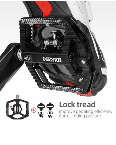 MTB Bicycle Cycling Non-Slip Pedals Aluminum Alloy Flat Platform Waterproof - Picture 24 of 33