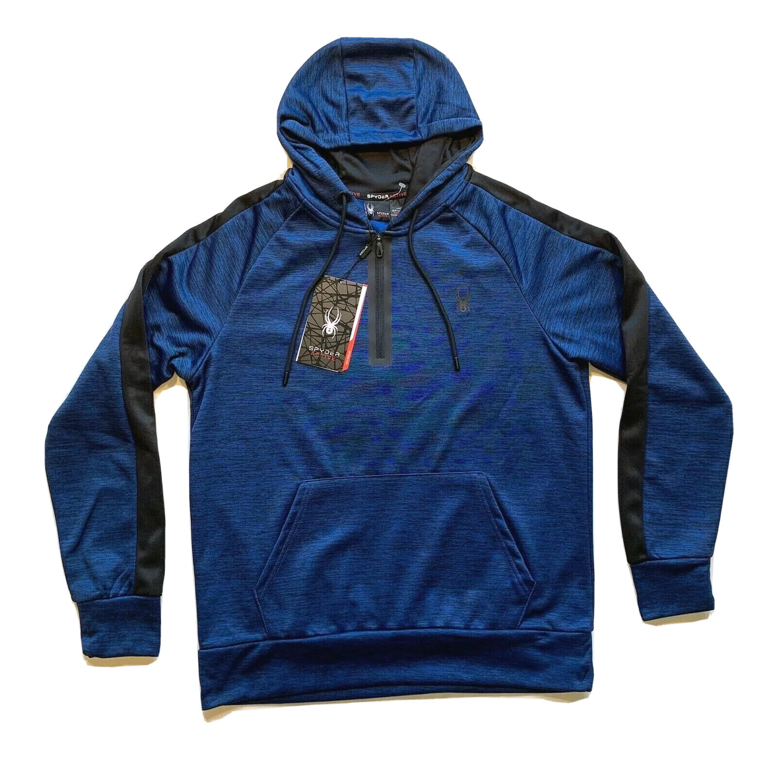 NWT Spyder Active Hoodie Sweatshirt Pullover Mens Medium ProWEB Zip Fleece Lined