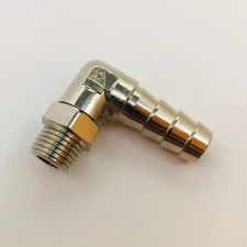 3/8" Barb x 1/4" Male BSPP BSP Brass 90° Elbow Swivel Rotating 360 Fitting