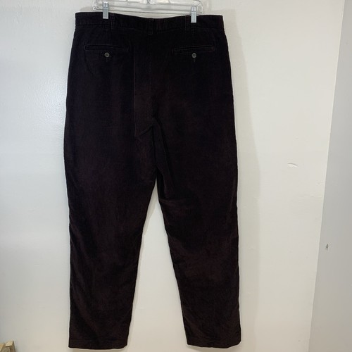 Eddie Bauer Corduroy Pants Men 38 Tall Dark Brown Straight 100% Cotton 35" - Picture 4 of 13
