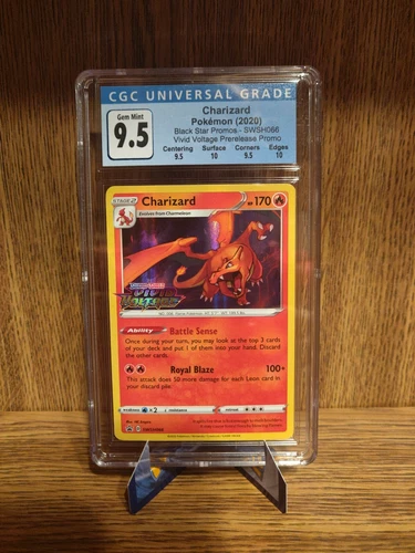 CGC 9.5 (9.5/10/9.5/10) Charizard SWSH066 Vivid Voltage Prerelease (EASY PSA 10)