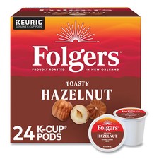 Folgers Toasty Hazelnut Coffee K-Cups, 24/Box
