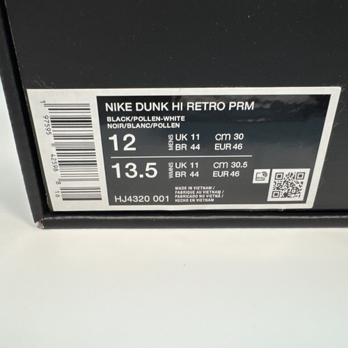Wu-Tang x Nike Dunk High Retro Premium 2024 Giallo HJ4320-001 Uomo Taglia 12 - Foto 3 di 6