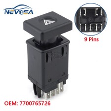 Hazard Warning Light Switch 9 Pins Fit For Renault 9 L42 R9 7700765726 Hazard Warning Light Switch 9 Pins Fit For Renault 9 L42 R9 7700765726