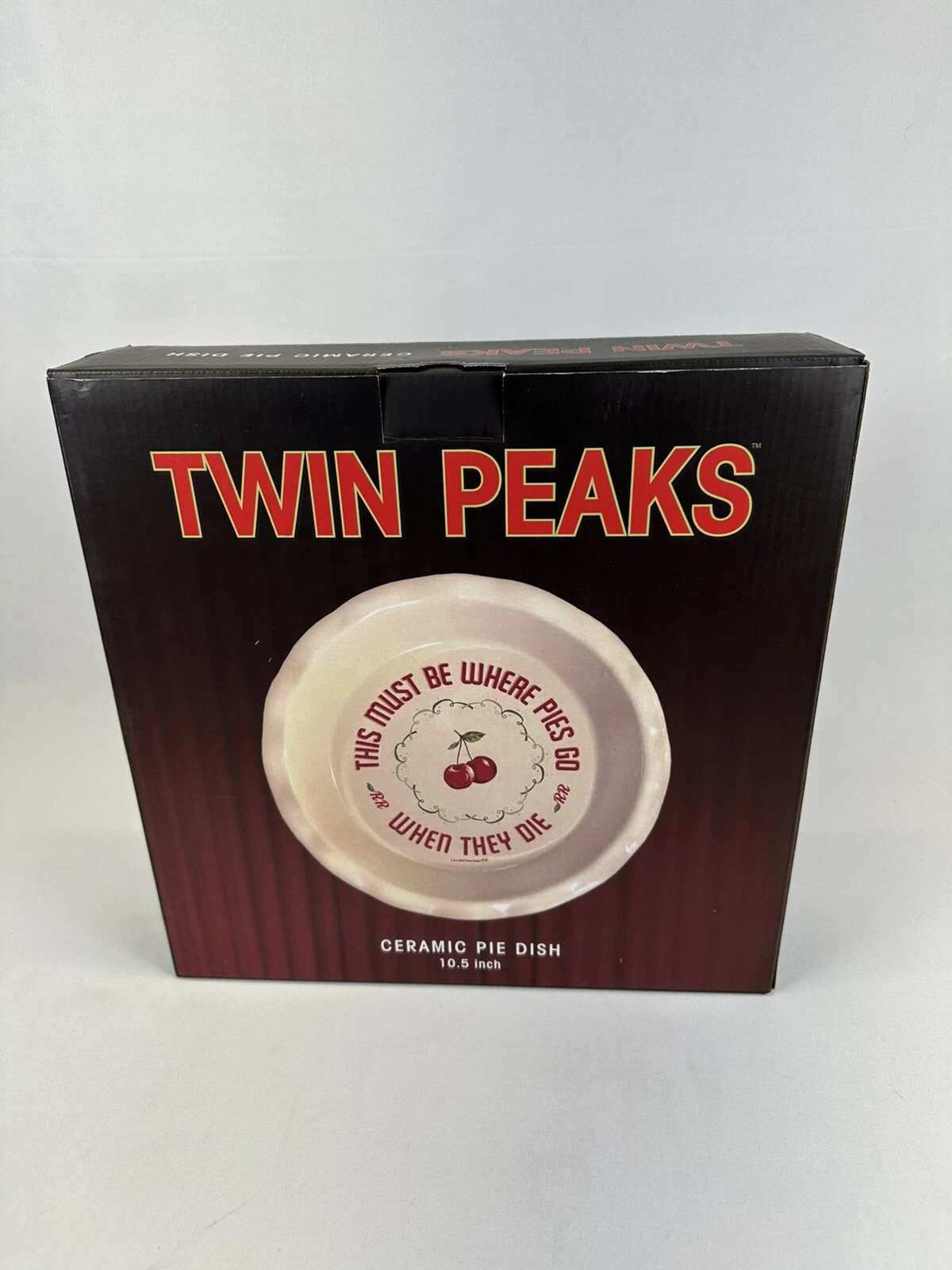Twin Peaks Ceramic Pie Dish 10.5 inch Just Funky OOP NIB Officially Licensed