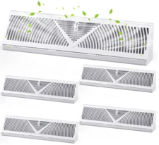 4 Pcs Baseboard Register Vent 24 Inch Duct Opening Size Baseboard Vent Covers...