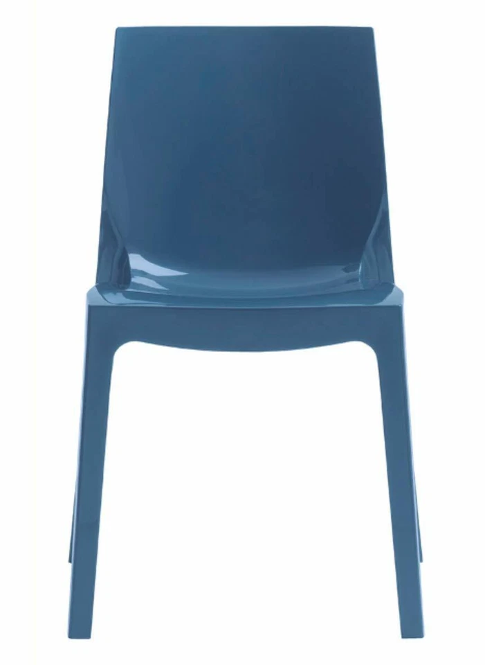 Smooth as Ice Indoor Outdoor Patio Dining Chairs Stackable Italian Made 2 Chairs - Image 2 of 4