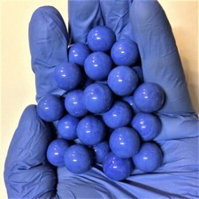 Glass Marbles 36 Opaque Solid BLUE 16mm 5/8" Inch Replacement Chinese Checker FR