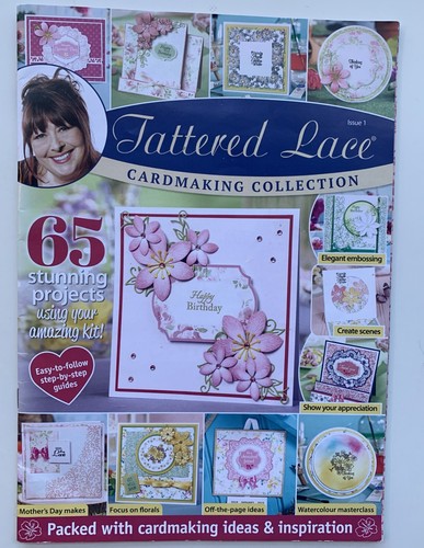 Never Used 5-Pc Crocus Metal Die Set & Tattered Lace Cardmaking Magazine Issue 1 - Picture 2 of 6