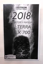 Arctic Cat Textron VLX700 Alterra Operator's Manual Owner's Utility ATV (M2)