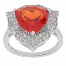 Sterling Silver Semi Mount Ring Setting Trillion Tri 12x12mm White Topaz