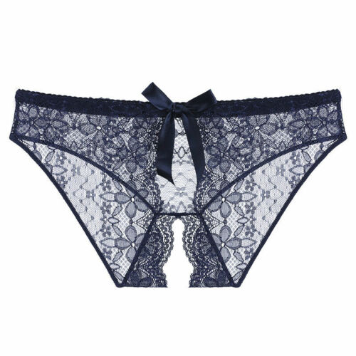 Women Open Crotch See Through Lace Crotchless Panties Knickers Underwear Briefs - Picture 31 of 36