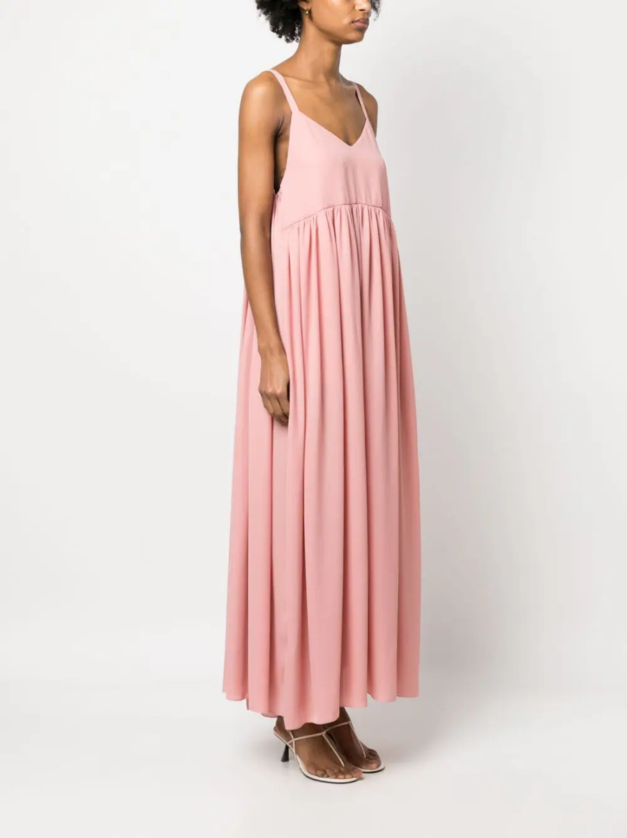 cream maxi dress long sleeve Pleated Knit Maxi Dress - Long Sleeve Ribbed Mock Neck Sweater Gown in Cream  | A-Line Winter Formal & Casual Elegant Fit