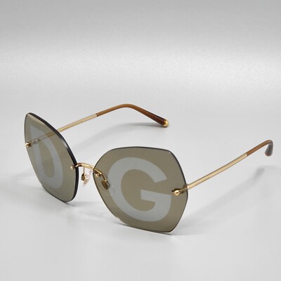 DOLCE & GABBANA Lucia Brown/Gold Logo Butterfly Sunglasses ?DOLCE & GABBANA DG2204 Gold/Brown Logo Butterfly  main image 3