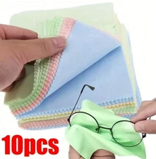 10pcs Microfiber Cleaning Cloths - Multi-Purpose Wipes for Glasses & Screens-NEW