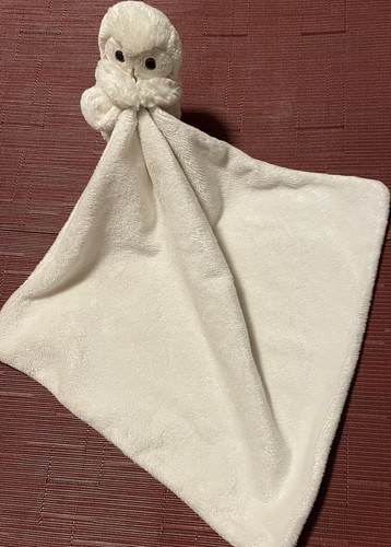 Jellycat Owl Lovey 12" White Security Blanket - Baby Nursery Plush Toy - Minty