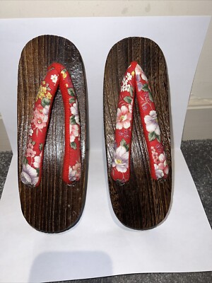 Japanische Geta traditionelle Holzschuhe Mädchen 4/5 rot Anime Cosplay Holz Sandale