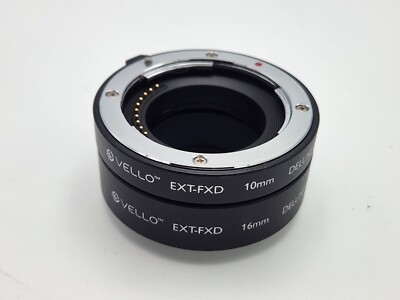 Vello EXT-FXD Deluxe AF Macro Extension Tubes 10mm & 16mm Fujifilm Fuji X Mount