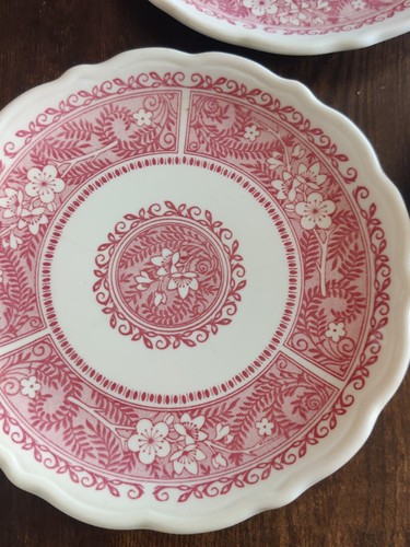 Vintage Syracuse China Strawberry Hill Flowers 2 Plates 6.5" 1 Saucer 5.5" Pics - Picture 2 of 7