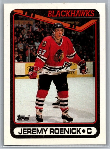1990 Topps #7 Jeremy Roenick RC Chicago Blackhawks HOF Vending Fresh Rookie HOF