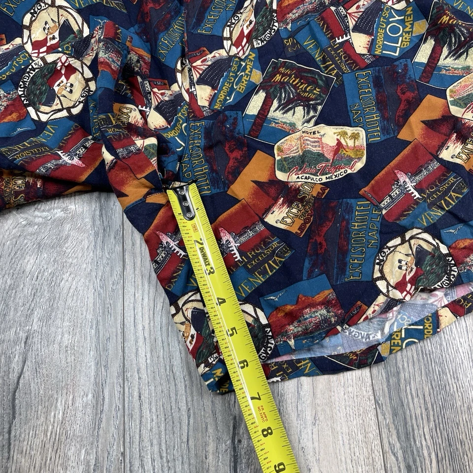 Pantalones Cortos De Colección Polo Ralph Lauren Postales Años 80 Hechos en EE. UU. Para Hombre Talla 35 Foto 3 de 4