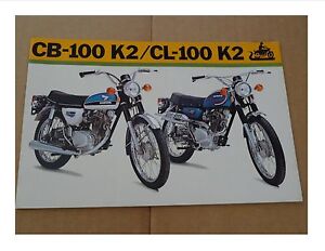 1973 Honda CB100 K2 CL100 K2 Motorcycle Sales Brochure 