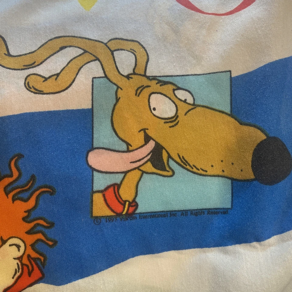 Sábanas planas y ajustadas dobles Nickelodeon Rugrats 1997 vintage - ¡Excelentes colores! Foto 3 de 4