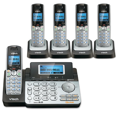 Vtech DS6151 2-Line Answering System with Dual Caller ID/Call Waiting 5 Handset