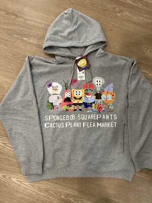 New Uniqlo x SpongeBob Squarepants x Cactus Plant Flea Market Gray Hoodie L