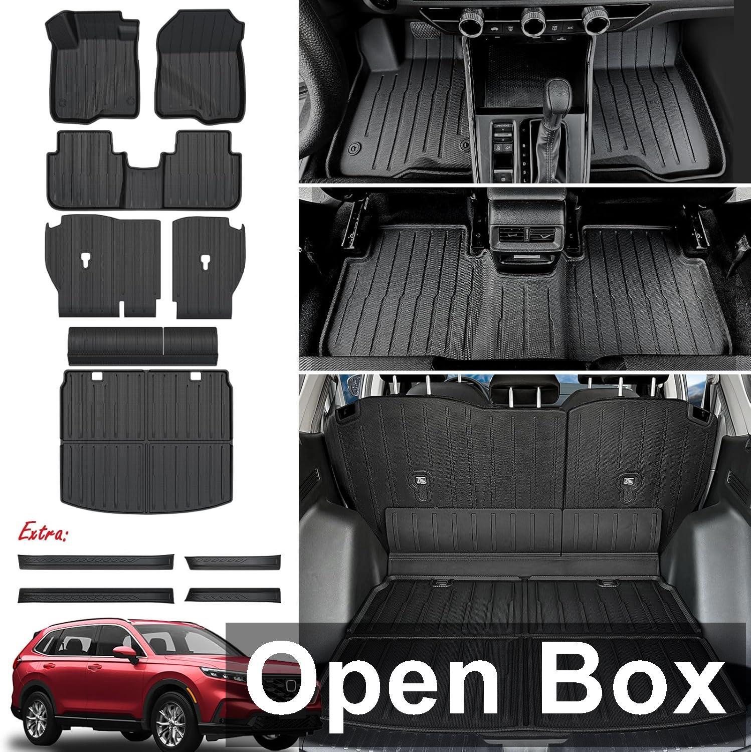 JOULARISE ZHZ23-2023 - 11 Piece, All Weather Floor Mat Set for Honda, Black