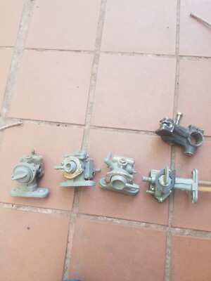  4 Vintage Japan Taiyo Giken Motorcycle Fuel Line Petcocks- Very Nice Grouping 