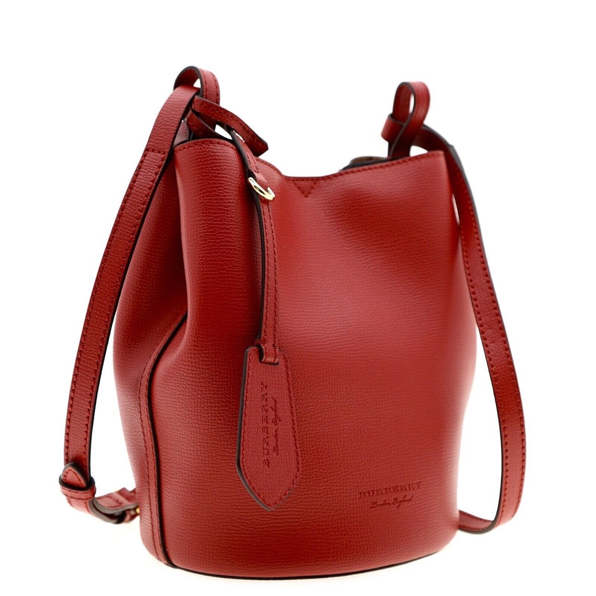 burberry red bucket bag