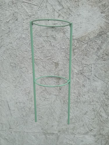 6x Anello 4" 12" Alto Supporto Piante 2 Anelli/2 Gambe Nuovo Fatto a Mano in Verde Chiaro