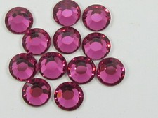 10ss FUCHSIA FLAT BACK European Rhinestones 1gr.