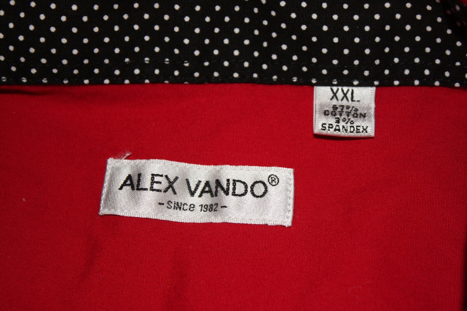 Alex Vando Solid Red Button Down Dress Shirt Sz X… - image 5