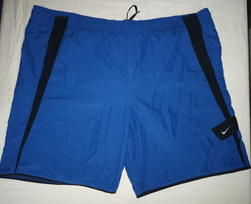 😃Nike Drawstring BLUE POLYESTER Trunks Swim Mens Shorts 3XLT 3XL TALL PRISTINE