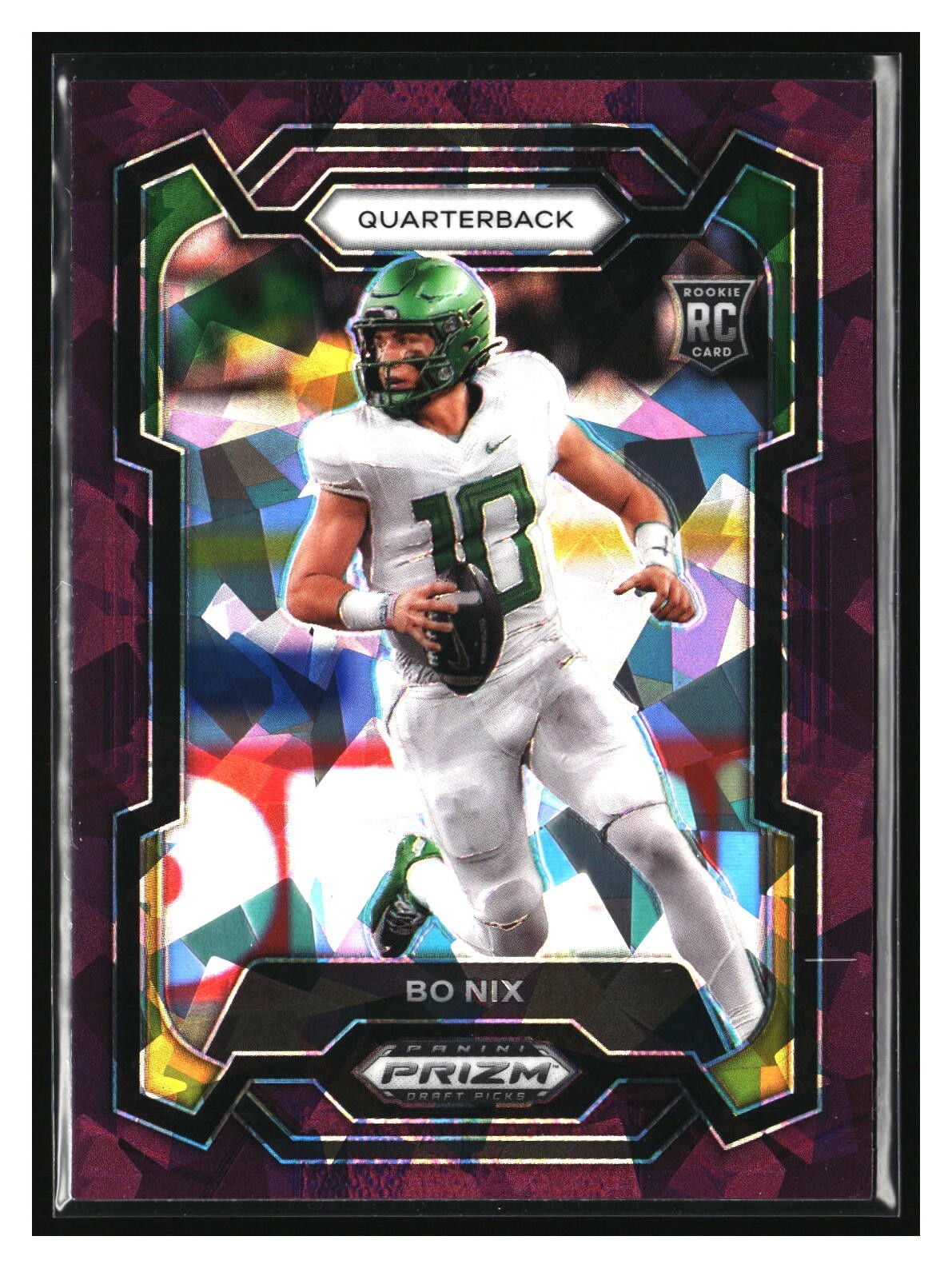 2024 Panini Prizm Draft Picks BO NIX RC Purple Cracked Ice Prizm 101/149 #105