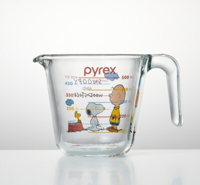 PYREX x PEANUTS SNOOPY Measuring Cup 2p set- 500ml(16.9oz) 250ml