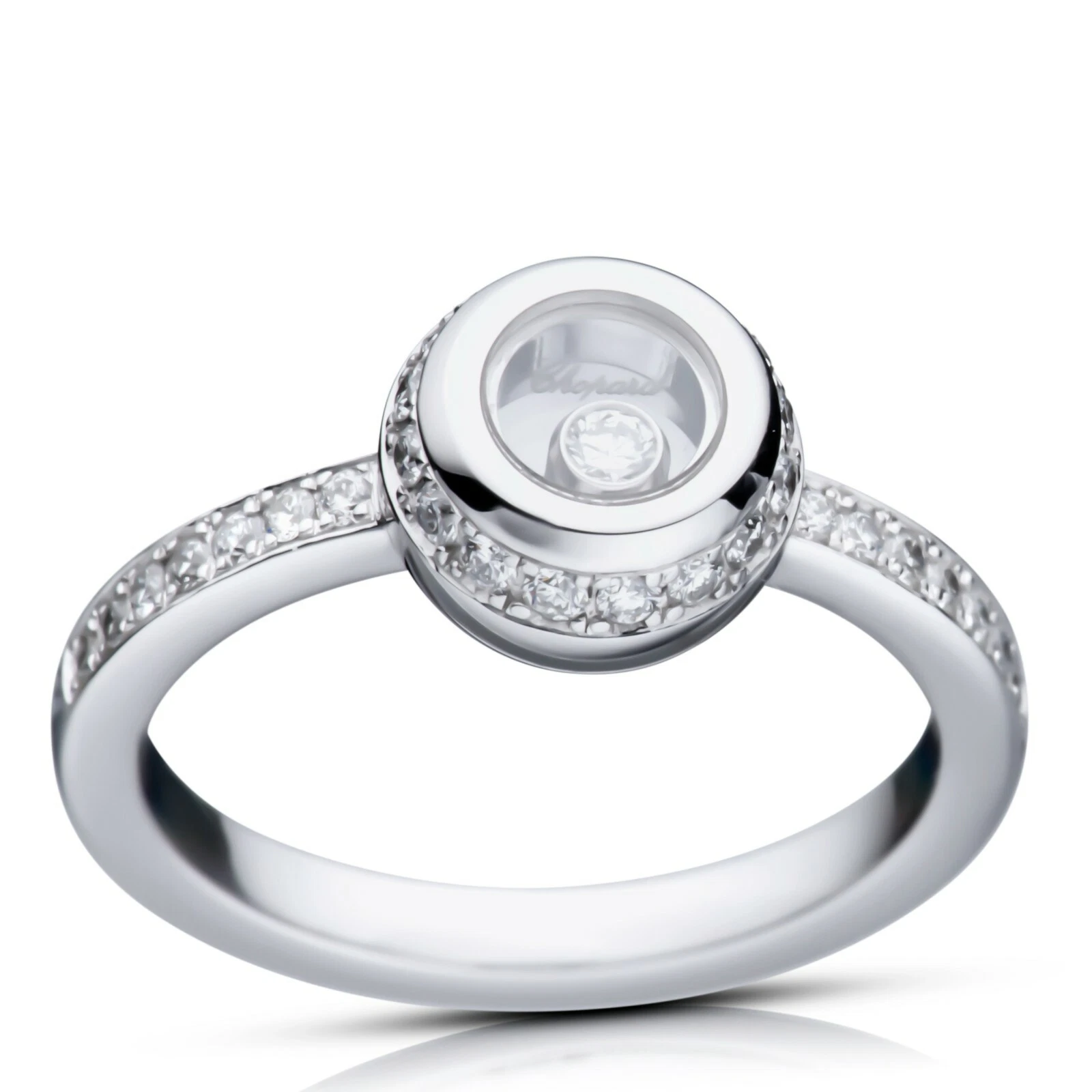 Chopard — Chopard Miss Happy White Gold & Diamond Ring 829013 Brand New