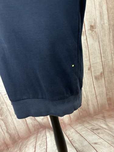 Hugo Boss Sweat Mens XL 1/4 Button Snap Jumper Sweater Navy Blue - Picture 16 of 24