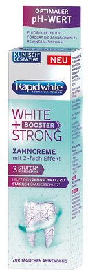 RAPID WHITE WHITE + STRONG BOOSTER Instant 3 Shades Whitening Toothpaste 75ml