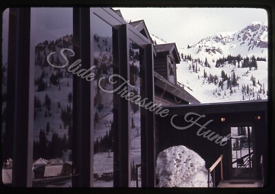 Utah Ski Resort Lodge Mountain 35mm Slide 1960s