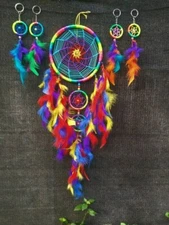 Mix colour spider circle dream catcher wall hanger hand mate native america