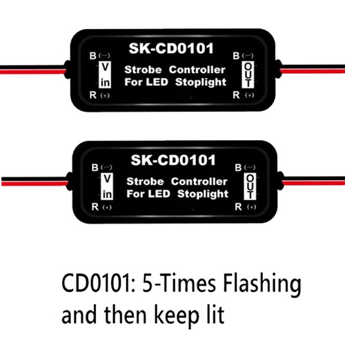 2x 12-24V Flash Strobe Controller Flasher Module For Car LED Brake Stop Lamp HOT - 第 4/14 張圖片