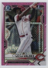 2021 Bowman Chrome Prospects Mega Box Pink Mojo Refractor Malvin Valdez 1nr3