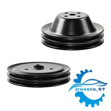 2 Groove Short Water Pump Pulley Wcrankshaft For Sbc Chevy 283 350 400 Swp