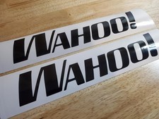 wahoo boat trailer Decals stickers  Set of 2 Gloss black 10" FAST USA